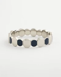 Navy Resin Glam Stretch Bracelet