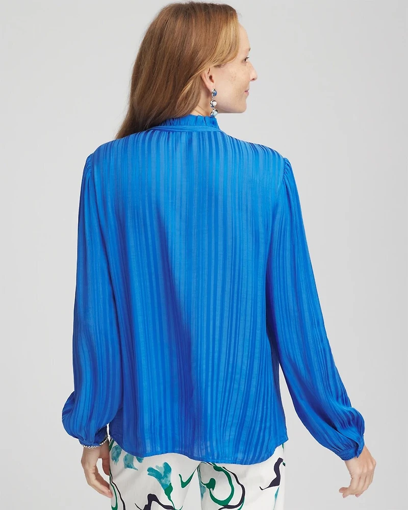 Georgette Ruffled-Hem Blouse