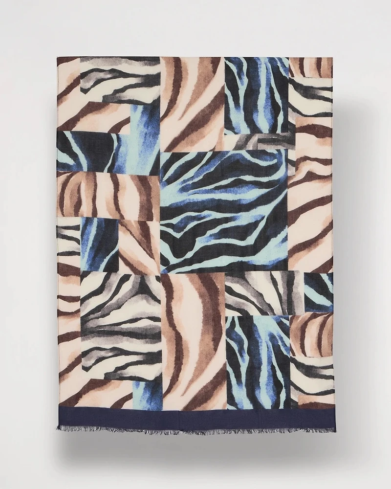 Zebra Zing Oblong Scarf