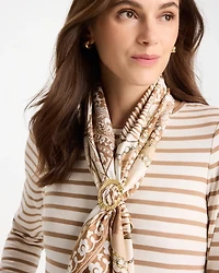 Goldtone Crinkle Scarf Ring