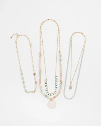 Convertible Multi-Strand Semi-Precious Stone Necklace