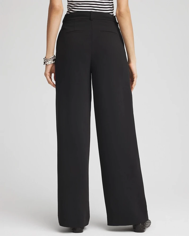 Crepe Pleated Relaxed Pants