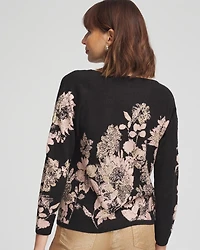 Foil Dolman-Sleeve Sweater