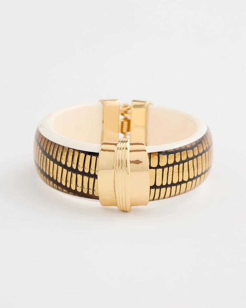 Animal Print Golden Hinge Bracelet