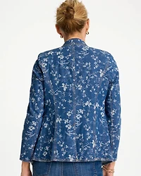 Jacquard Denim Blazer