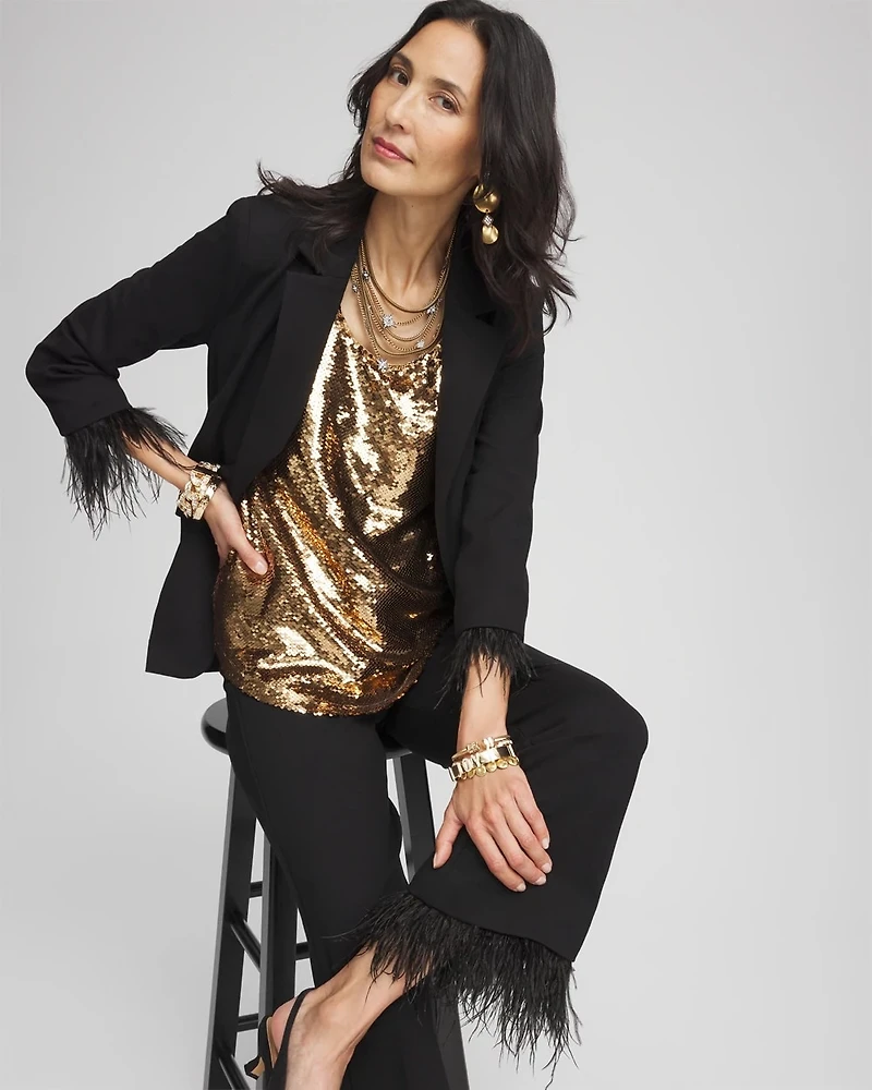 Feather Knit Blazer