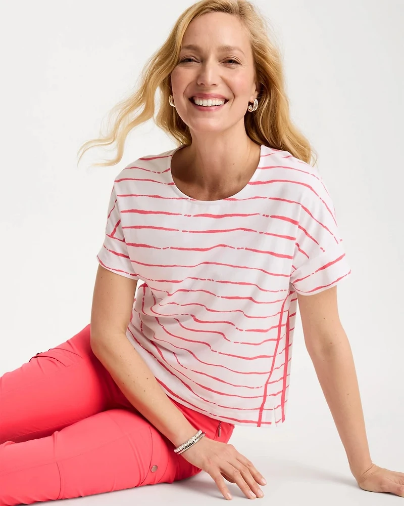 Zenergy® UPF Striped Dolman Tee