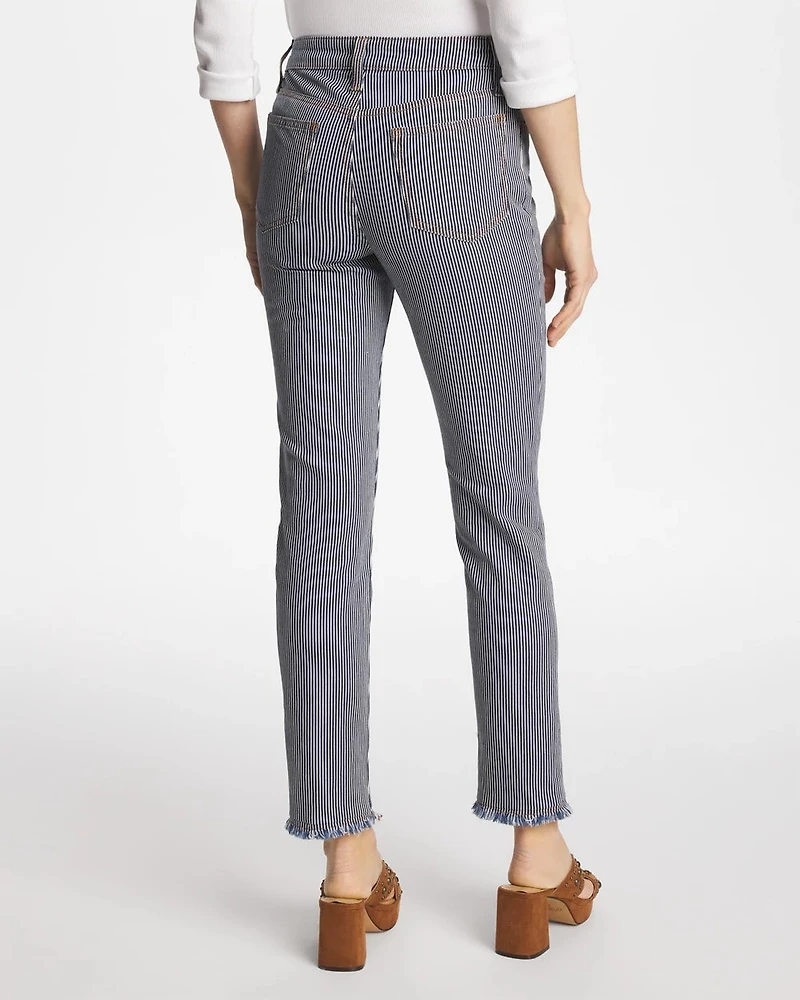 Pinnacle Stripe Girlfriend Ankle Jeans
