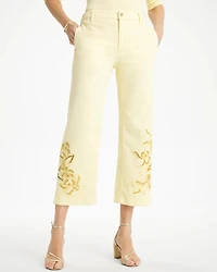 Trouser Cutwork Crop Jeans