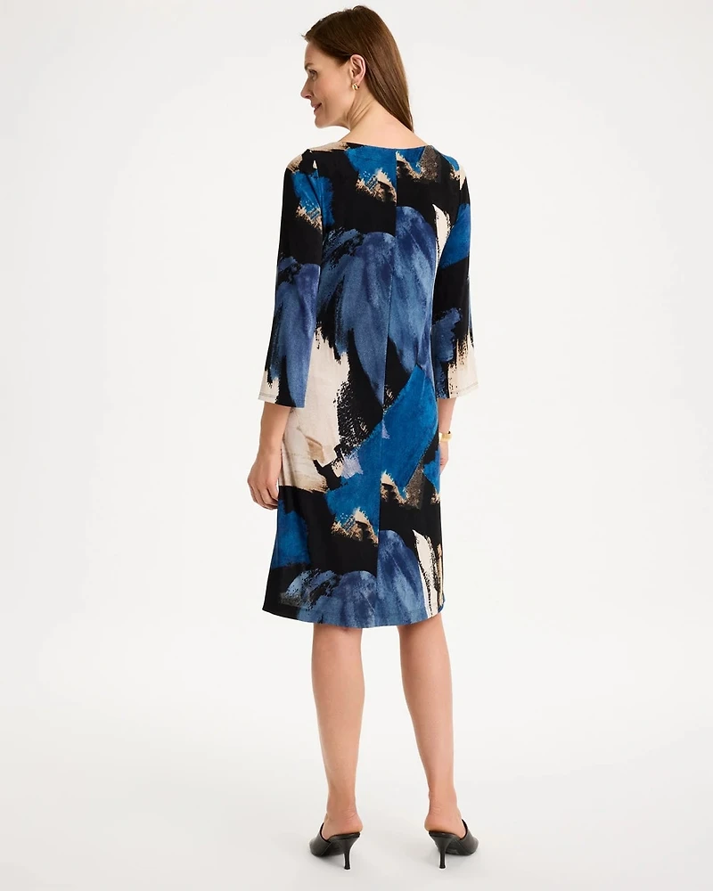 Travelers™ Printed 3/4 Bell Sleeve Dress