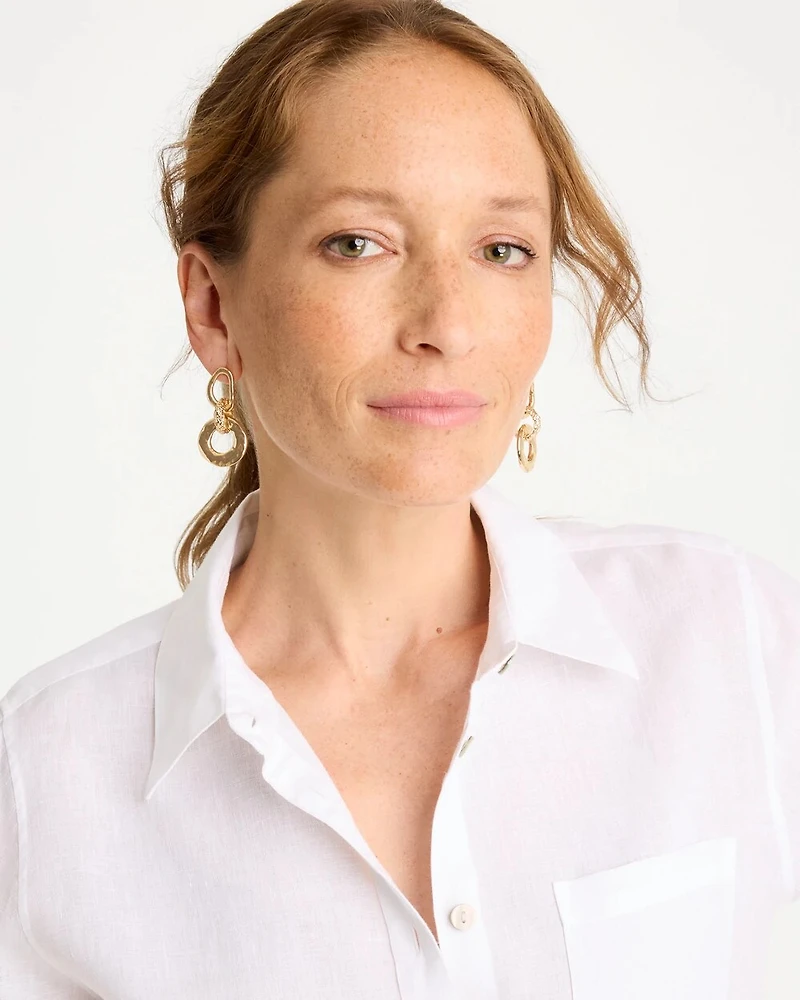 Golden Link Drop Earrings