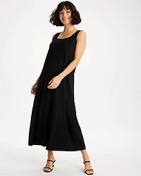 Petite Ponte Seamed Maxi Dress