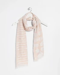 Neutral Polka Dot Oblong Scarf