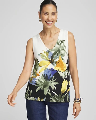 Garden V-neck Sweater Tank