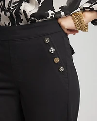 Embellished Wide Leg Pull On Jeans