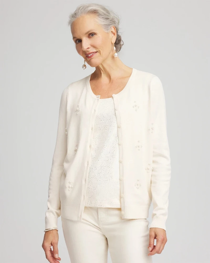Ella Embellished Crewneck Cardigan
