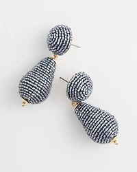 Wrapped Teardrop Post Earrings