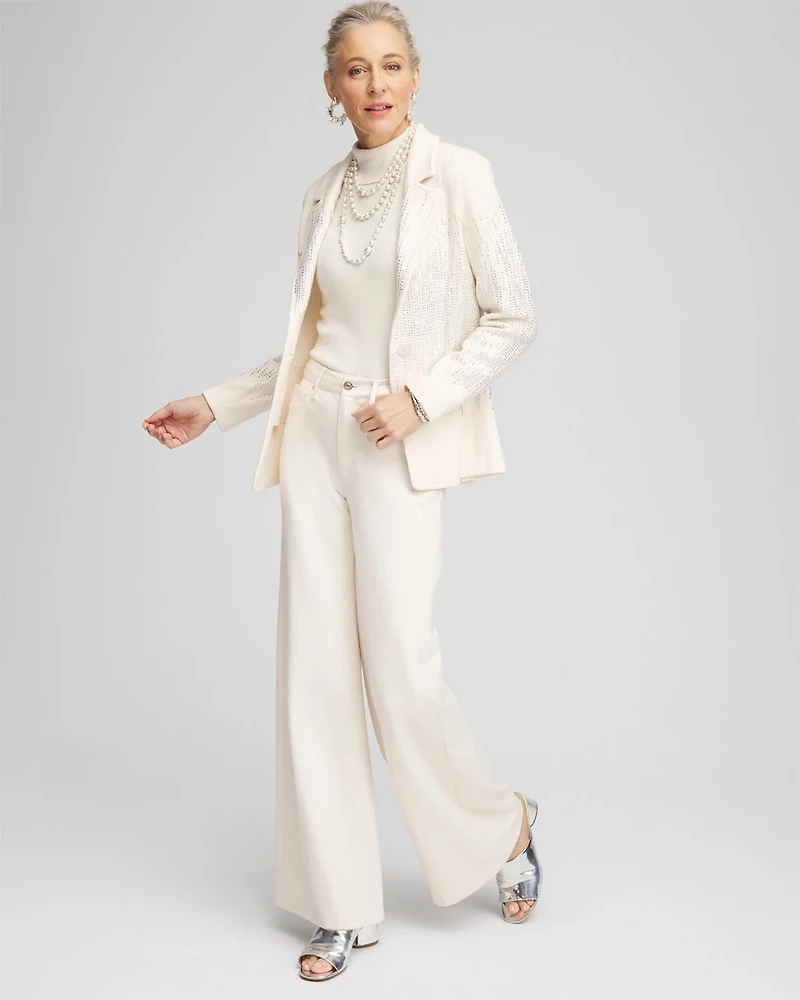 Embellished Sweater Blazer