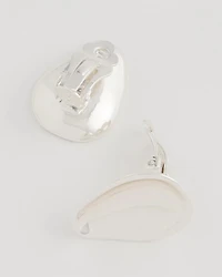 Silvertone Stud Clip-On Earrings