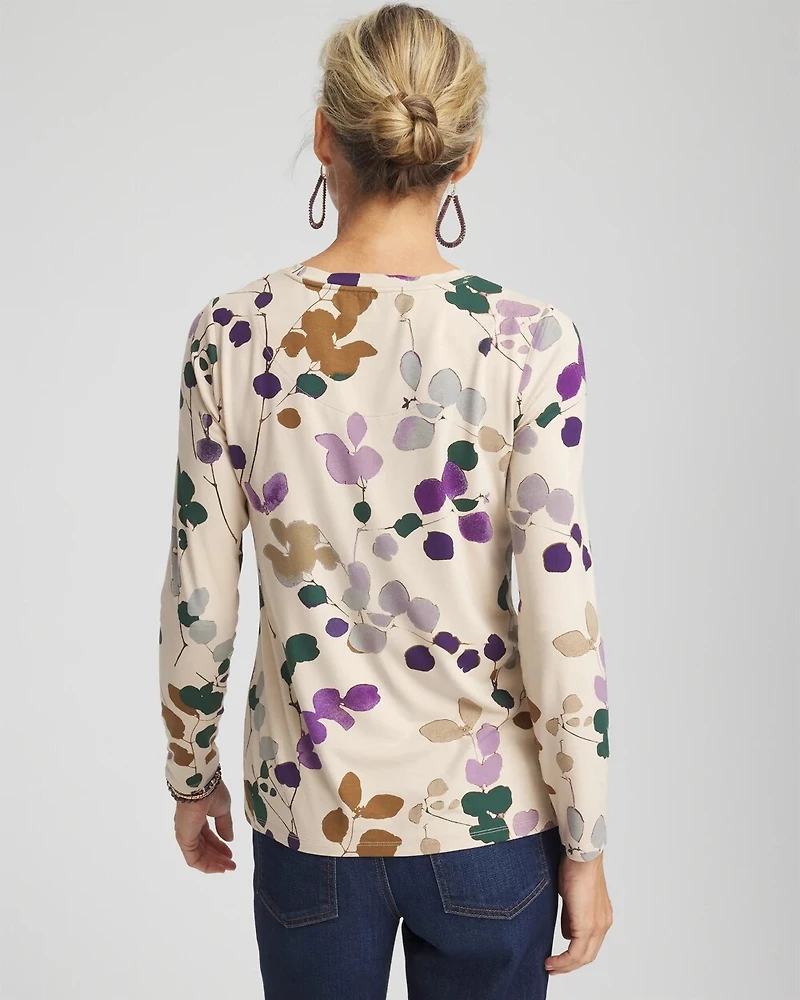 Touch of Cool™ Sprig Dot Long Sleeve Layering Tee