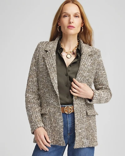Tweed Sweater Blazer