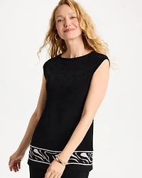 Travelers™ Abstract Zebra Trim Tunic