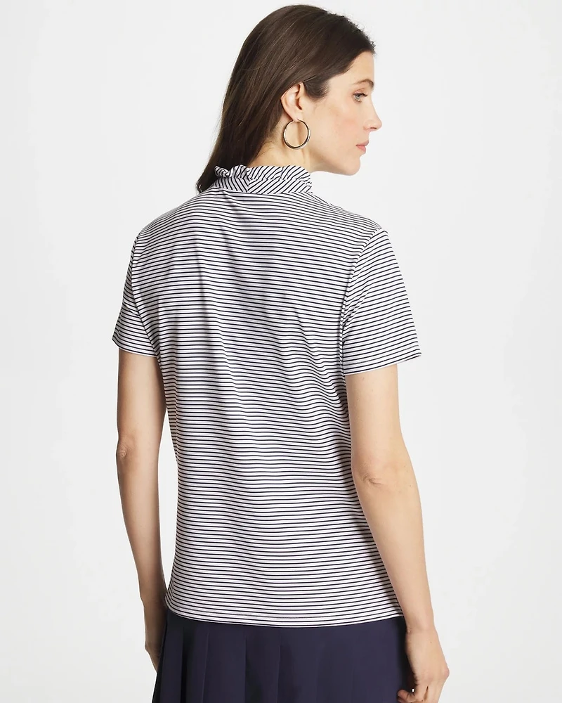 Zenergy® UPF Ruffle Striped Half Zip