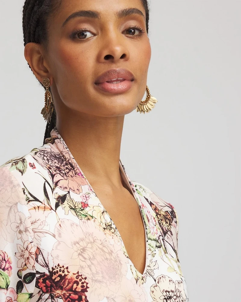 Touch of Cool™ Floral 3/4 Sleeve Tee