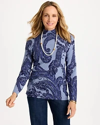 Printed Ella Mockneck Sweater