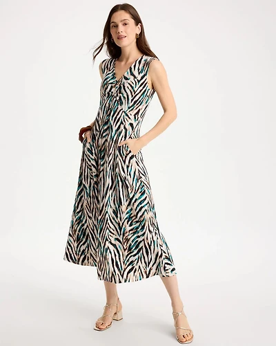 Animal Print Jersey Knit Dress