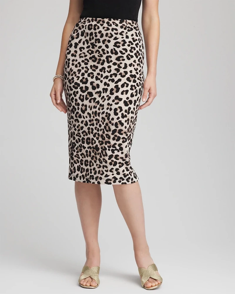 Travelers™ No Tummy Animal-Print Pencil Skirt