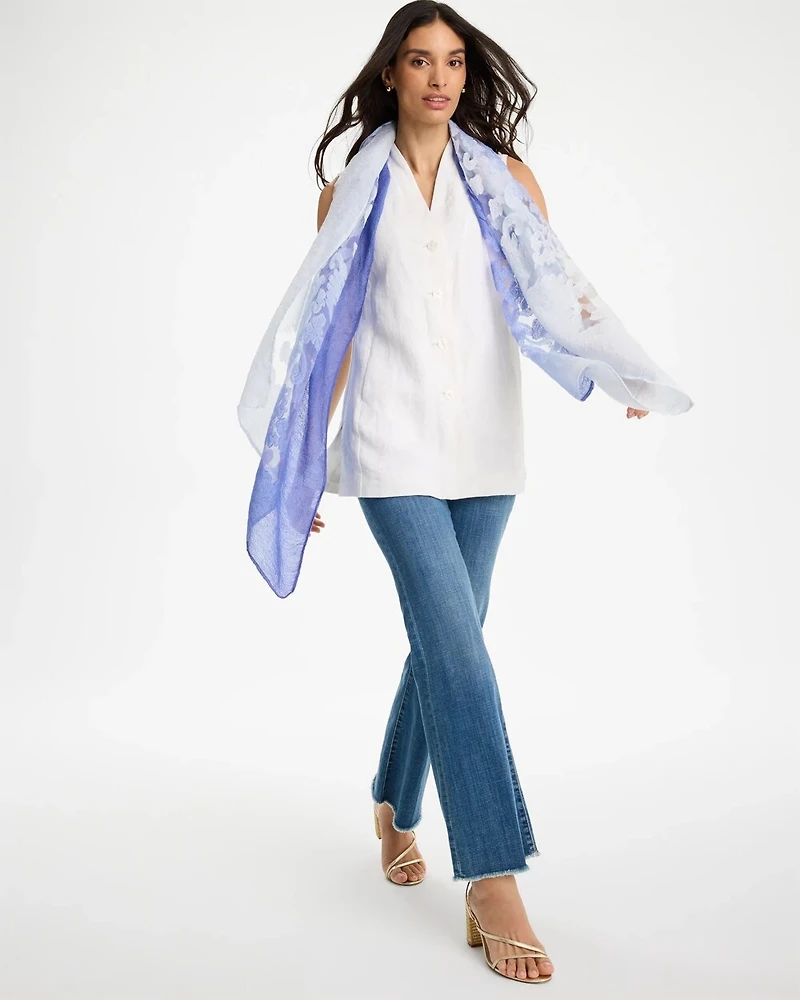 Ombre Burnout Oblong Scarf