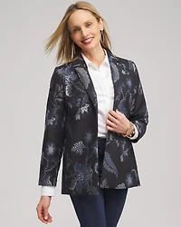 Floral Jacquard Blazer