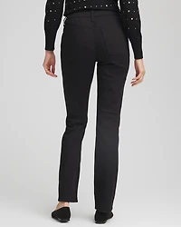 Pull-On Straight-Leg Jeans