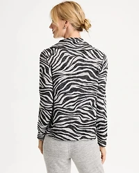 Zenergy® Abstract Animal Cowl Neck Top