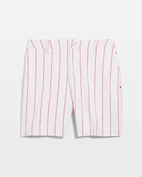 Striped Rivet Denim Trouser Shorts