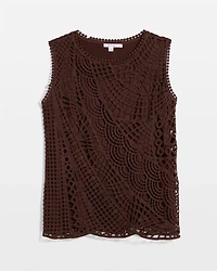 Cotton Crochet Sleeveless Tank