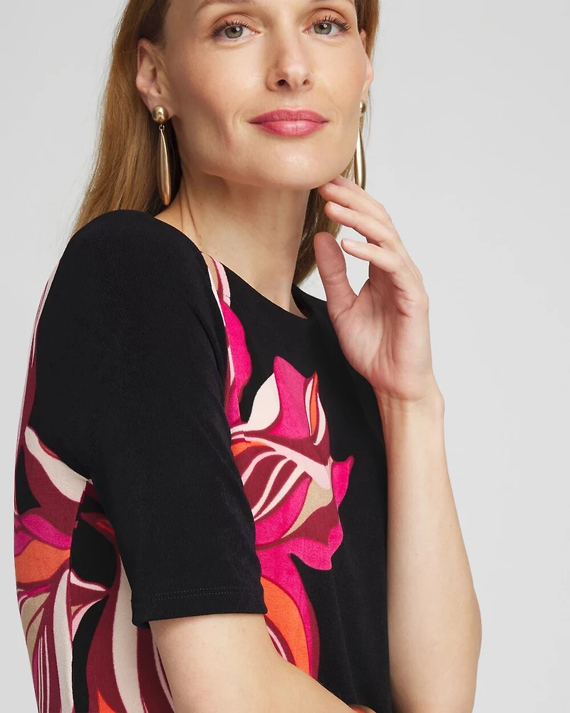 Travelers™ Placed Floral Boat Neck Dress