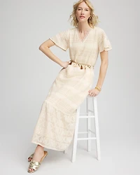 Petite Crochet-Lace Maxi Dress