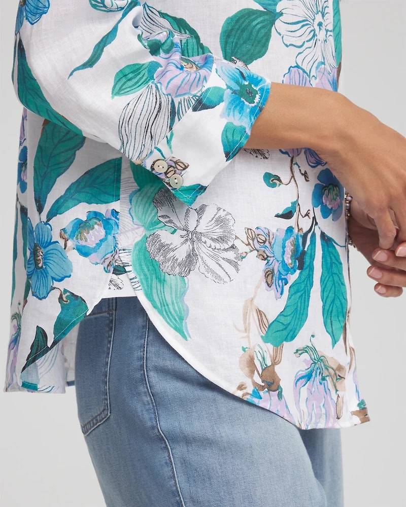 No Iron™ Floral Linen Shirt