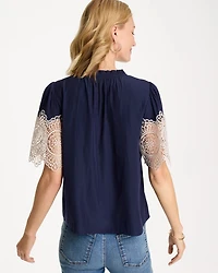 Sea Island Crochet Lace Blouse