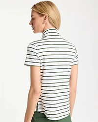 Zenergy® UPF Striped Half Zip Polo