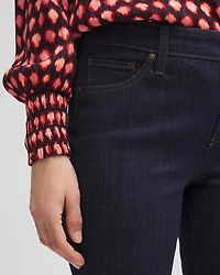 Petite Girlfriend Fray Hem Kick Flare Jeans
