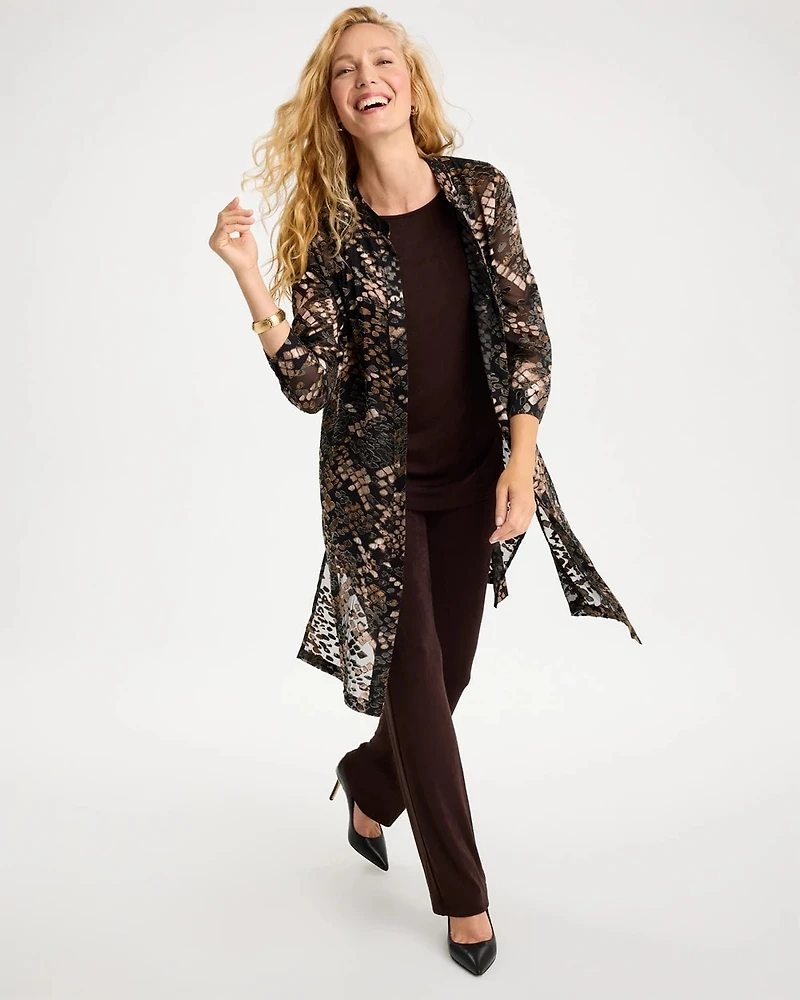 Travelers™ Snakeskin Burnout Shacket