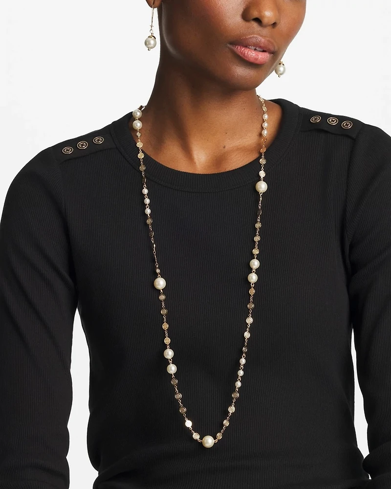 Pearl and Link Necklace