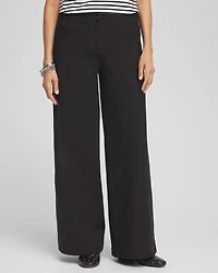 Cotton Stretch Wide Leg Pants