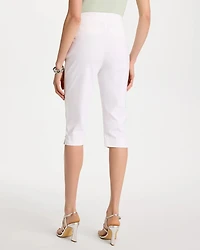 Petite Brigitte™ Slim Rivet Pull-On Capri