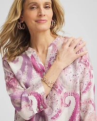 No Iron™ Multi Paisley Linen Tunic