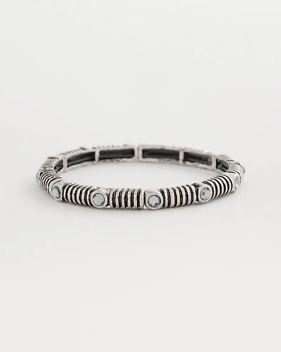 Silvertone Stretch Bracelet