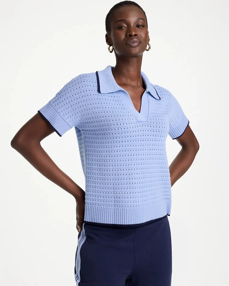 Zenergy® Luxe Pointelle Sweater